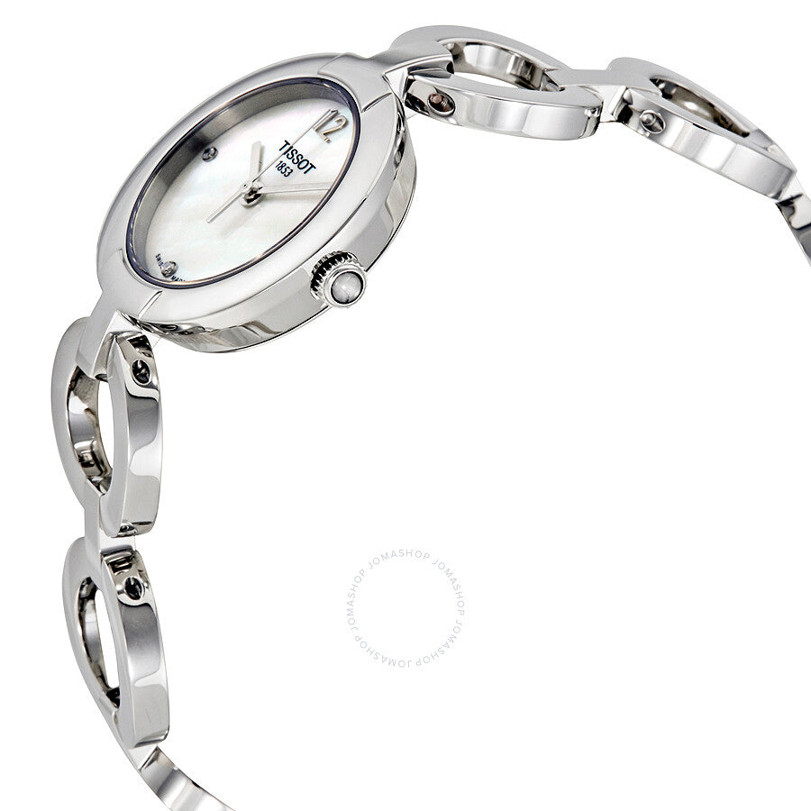 Tissot White Mother of Pearl Diamond Dial Ladies Watch T084.210.11.116.01 - The Watches Men & Co #2