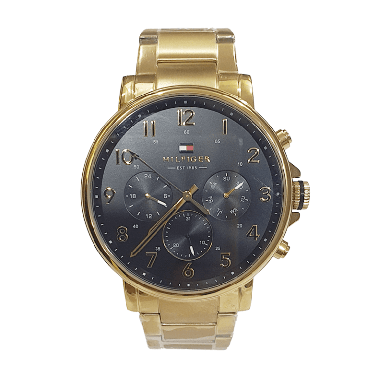Tommy Hilfiger Daniel Chronograph Black Dial Gold Strap Men's Watch 1791978