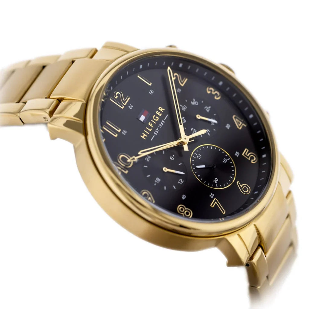 Tommy Hilfiger Daniel Chronograph Black Dial Gold Strap Men's Watch 1791978