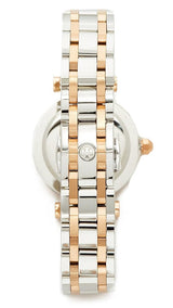Tory Burch Classic T Watch Two Tone Rose Gold Silver Women's Watch TBW9011