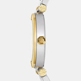 Tory Burch Classic T Watch Two Tone Yellow Gold Silver Women's Watch TBW9014