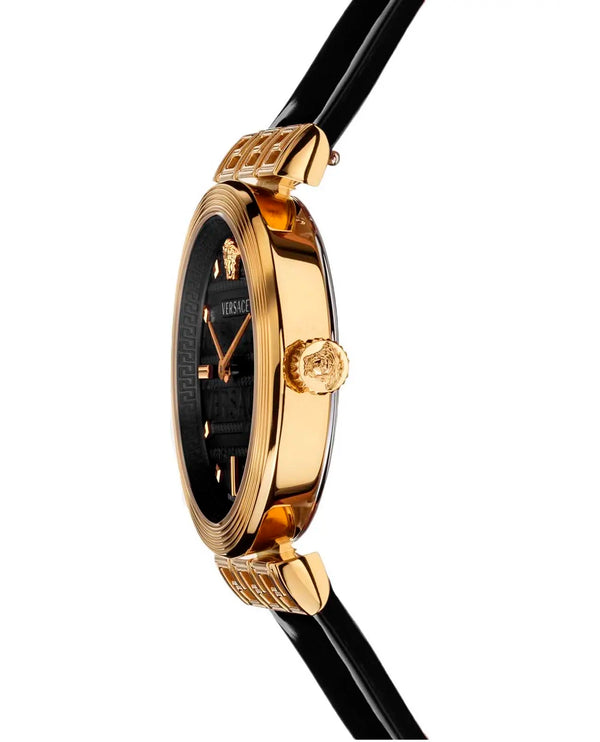 Versace Meander Quartz Black Dial Ladies Watch VELW00420