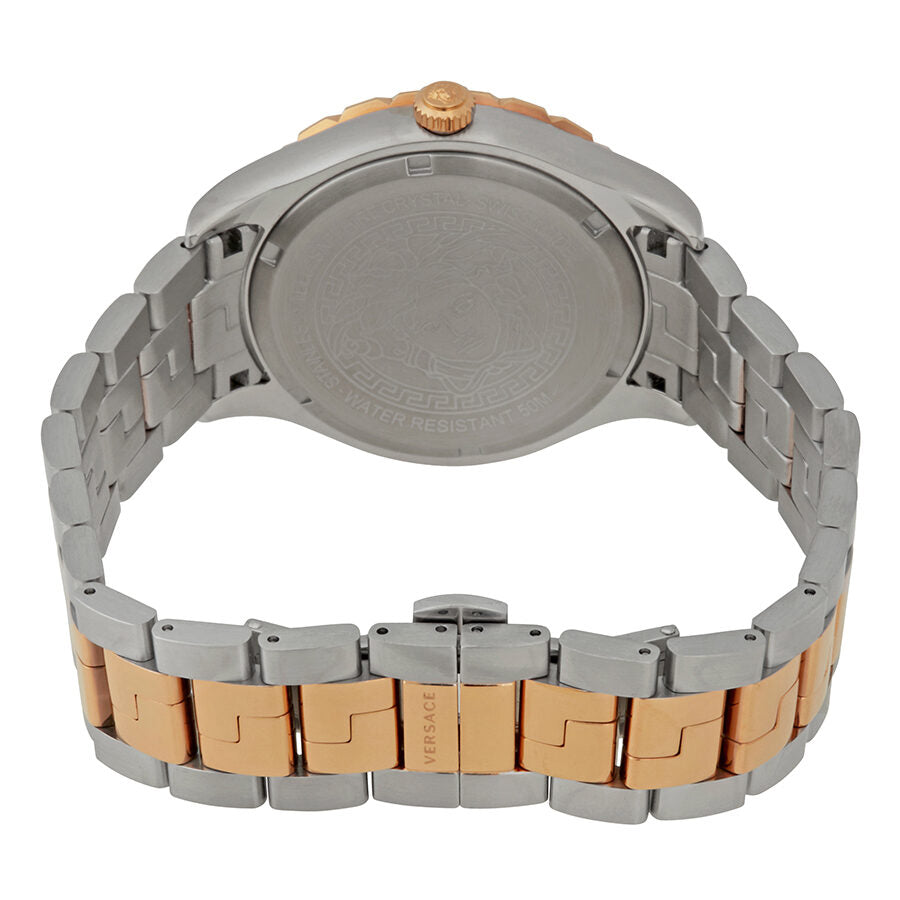 Versace Hellenyium GMT Blue Dial Swiss Movt Two-Tone Watch - V11060017