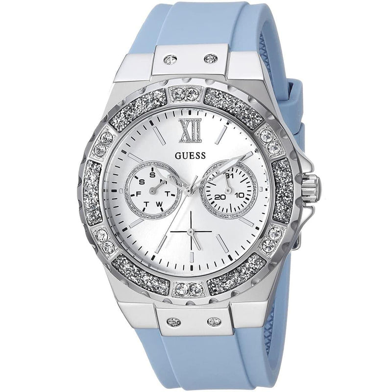 Guess Quartz Crystal Silver Dial Ladies Watch W1053L5