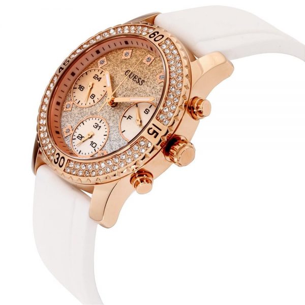 Rose Gold Tone Guess Watch Gold Diamond Guess Confetti Crystal