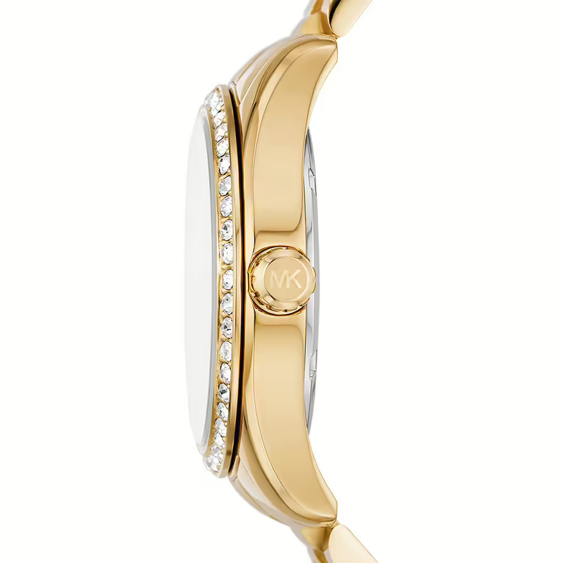 Michael Kors Lexington Mother of Pearl White Dial Gold Steel Strap Watch for Women - MK1079 mk1079 - Image 3
