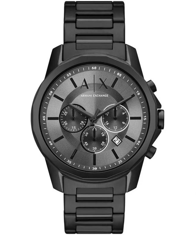 Armani Exchange Reloj cronógrafo negro de acero inoxidable para hombre AX7140