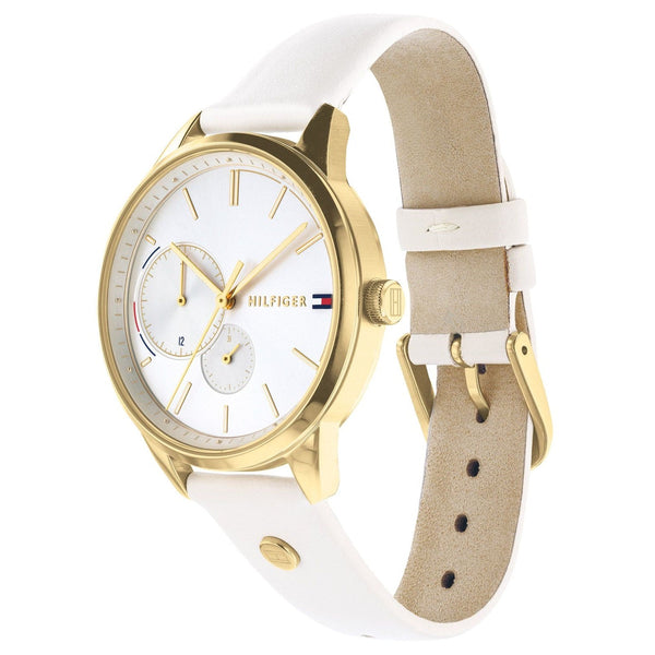 Tommy Hilfiger Brooklyn Silver Dial Leather Strap Ladies Watch 1782018 - Watches of America #2