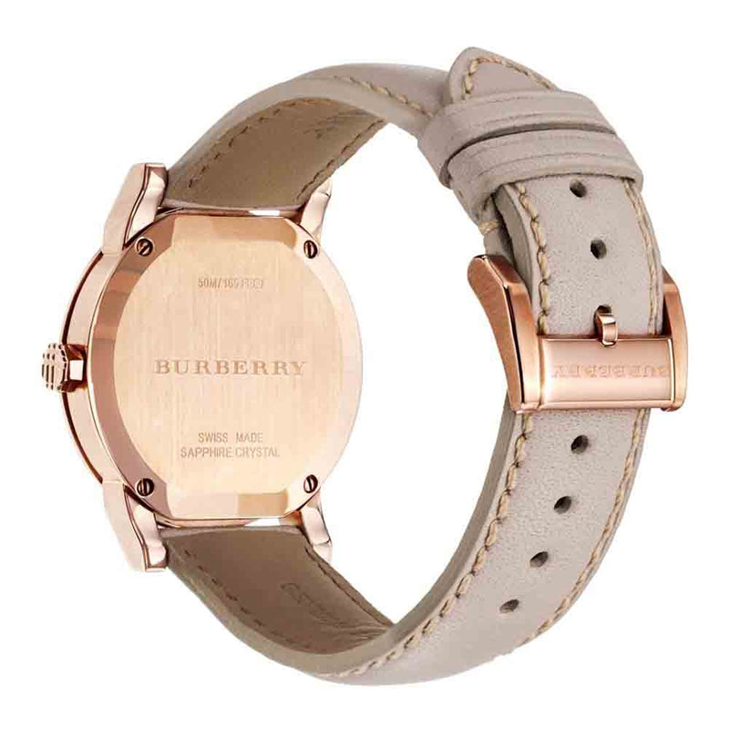 Burberry Women's BU9109 Beige Leather Strap Women's Watch BU9109 - Watches of America #3