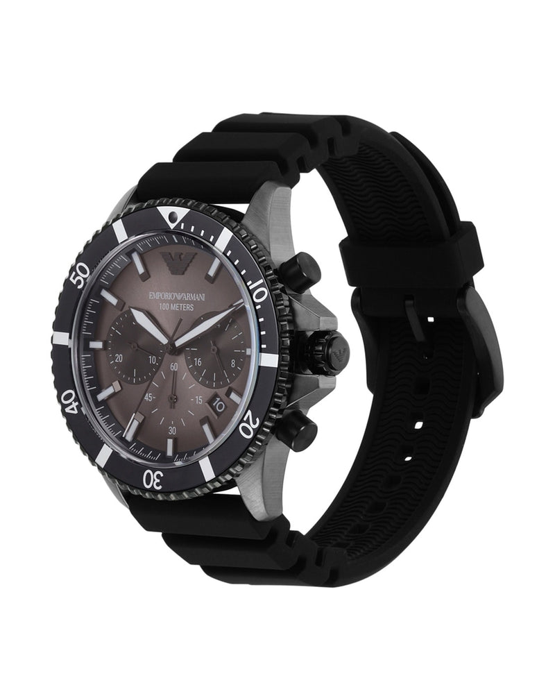 Emporio Armani Chronograph Black Silicone Men's Watch AR11515 - Watches of America #3