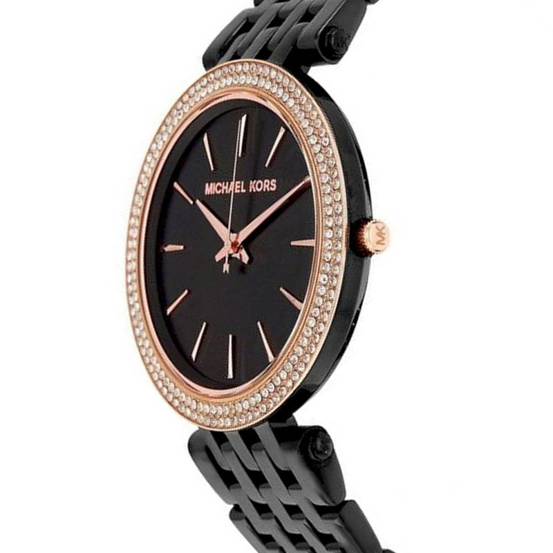 Michael Kors Darci Crystal Paved Black Dial Ladies Watch MK3407 - Watches of America #2