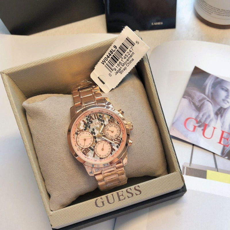 Guess Mini Sunrise Multi-Function Rose Gold Tone Ladies Watch W0448L9 - Watches of America #3