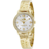 Coach Delancey Silver Dial Gold-Tone Ladies Watch  14502354 - Watches of America