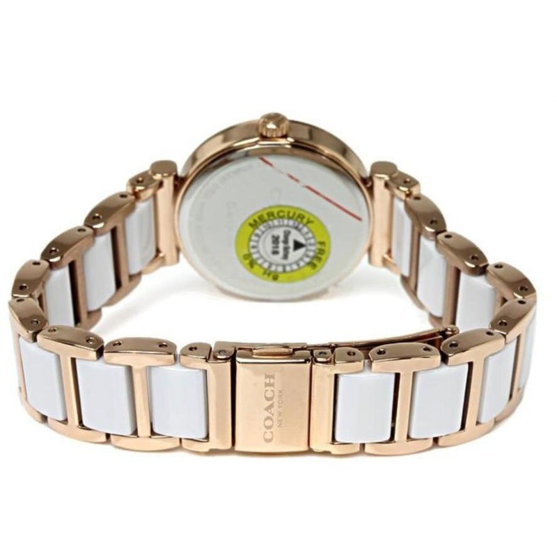 Coach Sport Rose Gold White Ceramic Women's Watch 14502463 - Watches of America #2