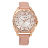 Coach Pink Leather Rose Gold Case Women's Watch  14503151 - Watches of America