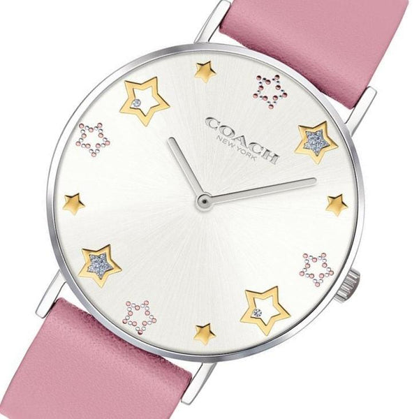 Coach Perry - Reloj de cuarzo para mujer, esfera blanca y plateada, 14503243