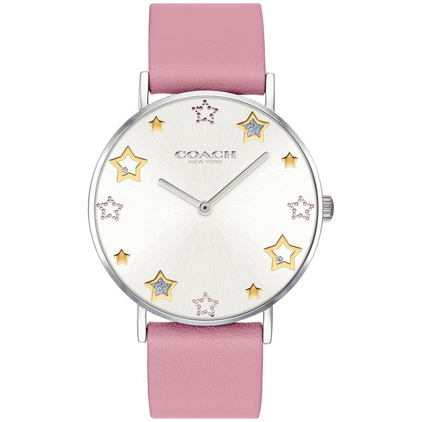 Coach Perry - Reloj de cuarzo para mujer, esfera blanca y plateada, 14503243