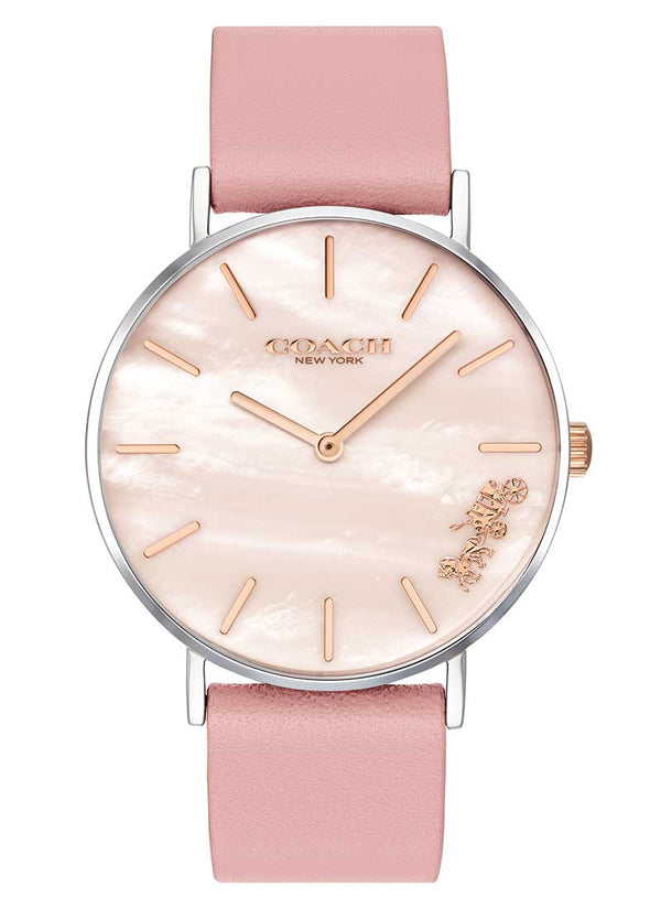 Coach Perry 14503244 Reloj de cuarzo con esfera de nácar y melocotón para mujer