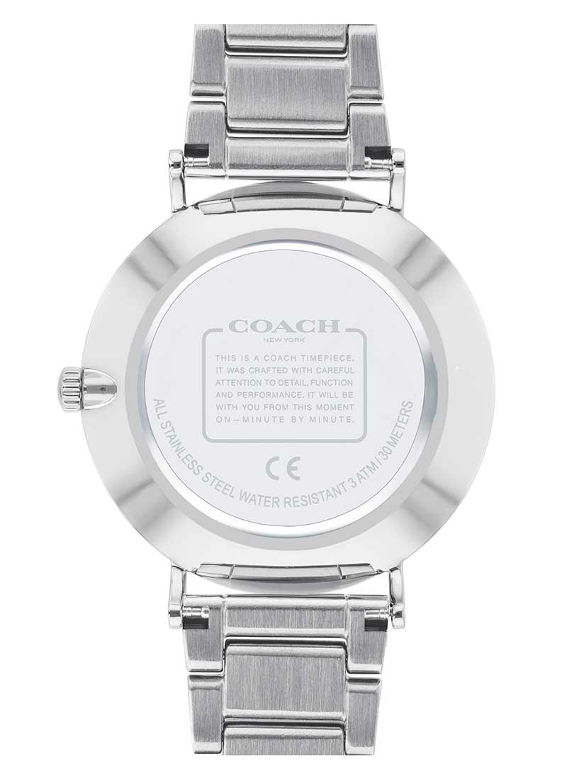 Coach Perry - Reloj de cuarzo para mujer, esfera plateada, dos tonos, 14503347