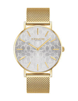 Coach Perry Silver Dial Gold Stainless Steel Women's Watch  14503385 - Watches of America