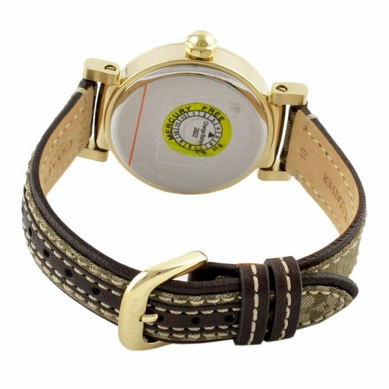 Coach Gold Madison Brown Monogram Leather Glitz Women's Watch 14503397 - Watches of America #2