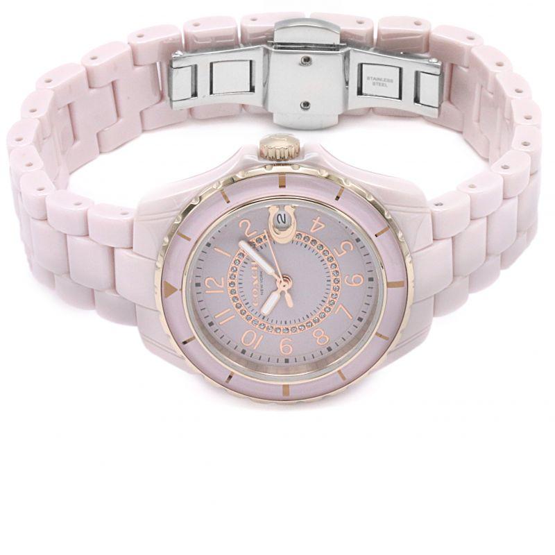 Coach Preston Pink Blush Ceramic Bracelet Women's Watch 14503463 - Watches of America #4