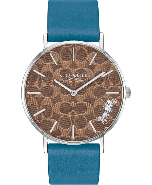 Coach Perry Blue Leather Strap Women's Watch  14503475 - Watches of America