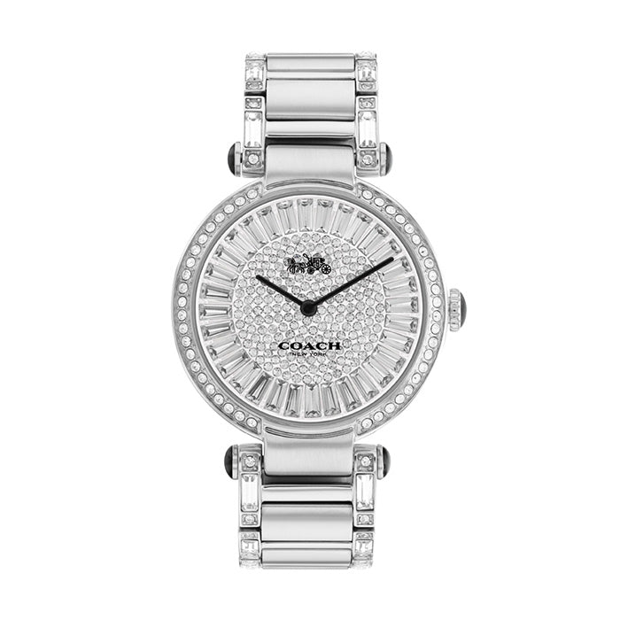 Coach Cary Crystal Silver Women's Watch  14503834 - Watches of America