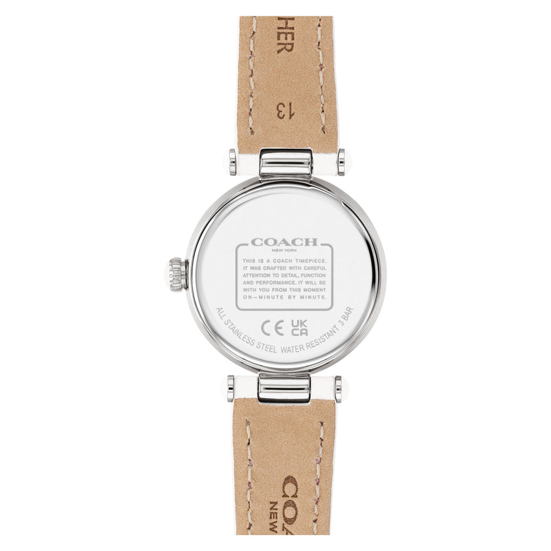 Coach Cary White Leather Strap Women's Watch 14503893 - Watches of America #3