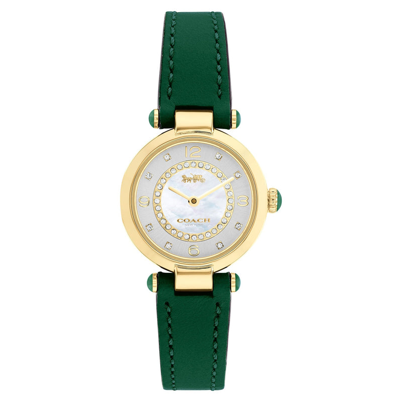 Coach Cary Green Leather Strap Women's Watch  14503894 - Watches of America