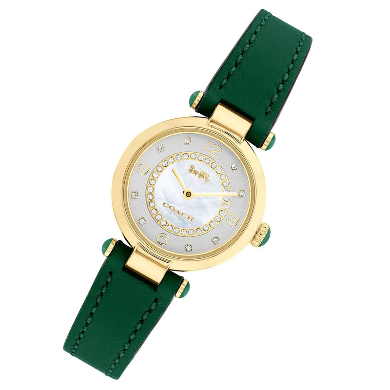 Coach Cary Green Leather Strap Women's Watch 14503894 - Watches of America #3