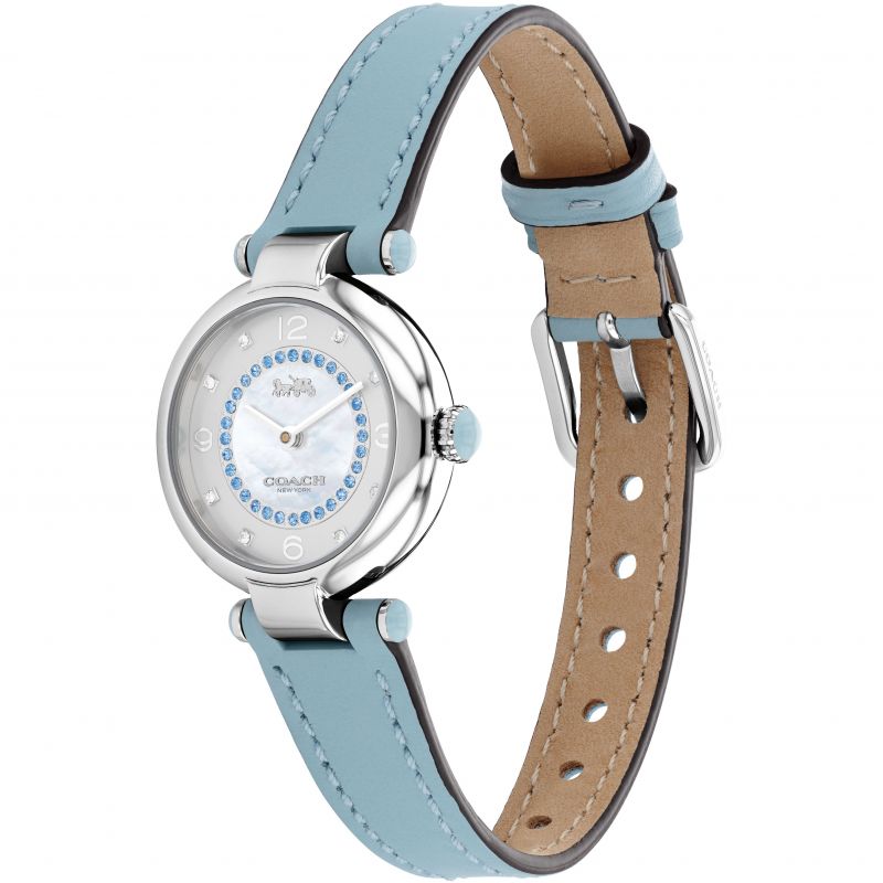 Coach Cary Blue Leather Strap Women's Watch 14503895 - Watches of America #2