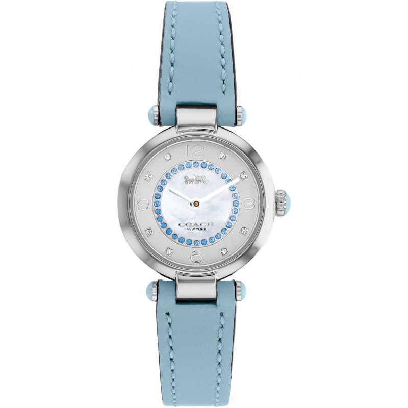 Coach Cary Blue Leather Strap Women's Watch  14503895 - Watches of America