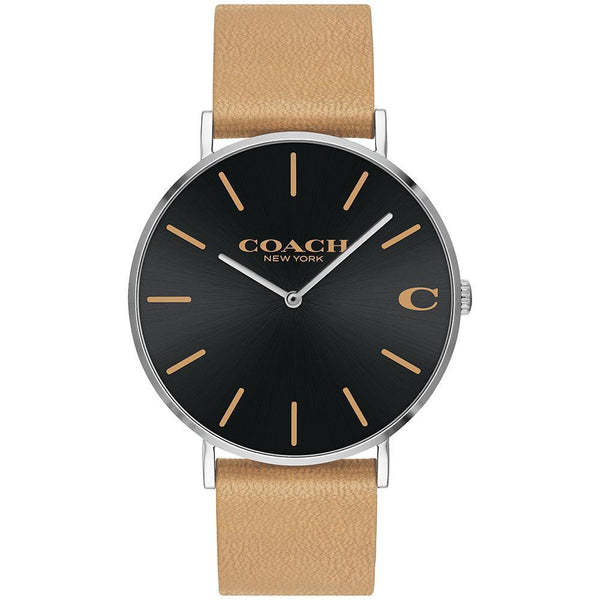 Coach Charles Classic Leather Men's Watch  14602155 - Watches of America