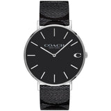 Coach Charles Casual Black Leather Men's Watch  14602157 - Watches of America