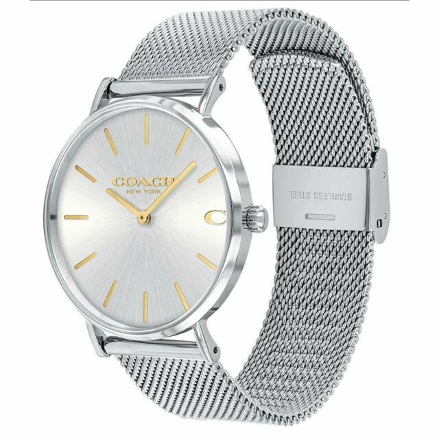 Coach Charles Stainless Steel Silver Mesh Men's Watch 14602439 - Watches of America #2