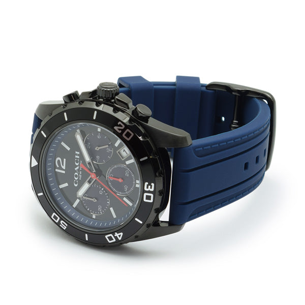 Coach Kent Chronograph Blue Silicon Strap Men's Watch 14602566 - Watches of America #2