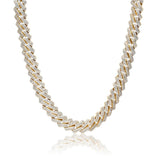 Big Daddy 15mm Gold & Diamond Prong Link Chain