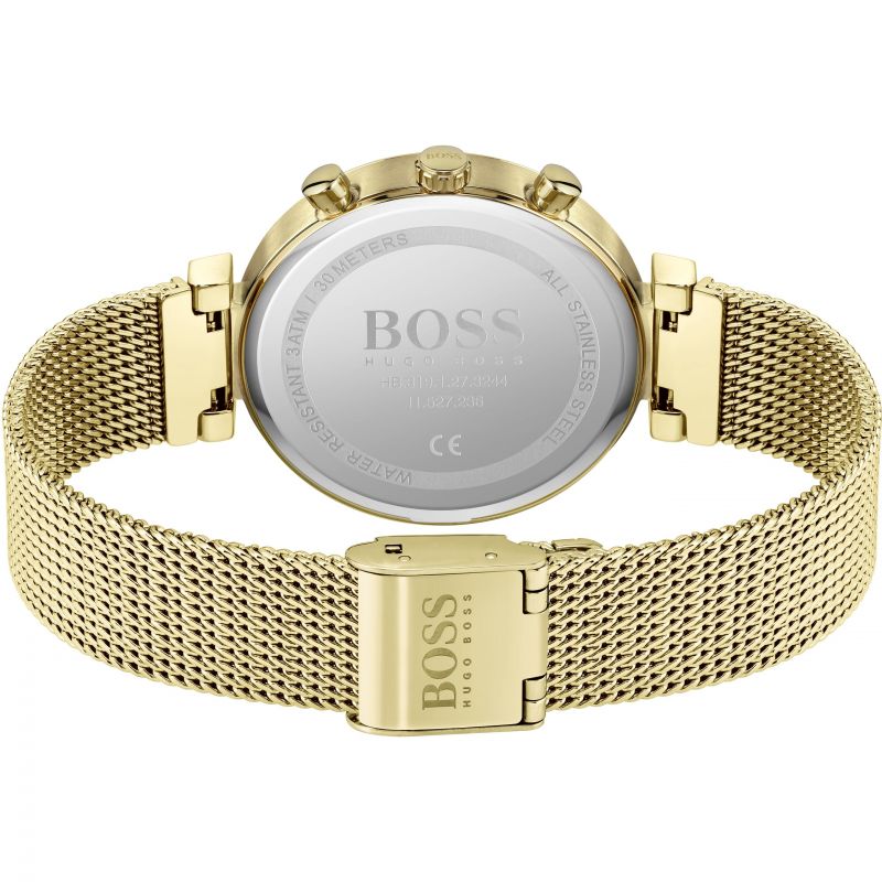 Hugo Boss Flawless Gold Mesh Women's Watch 1502552 - Watches of America #3