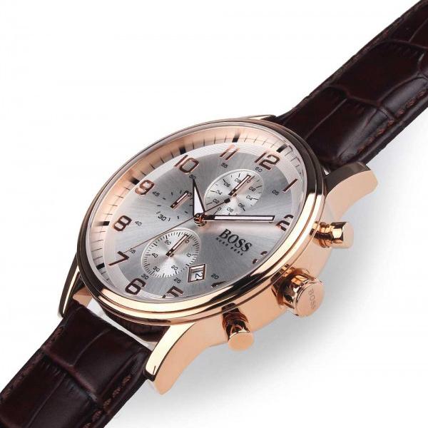 Hugo Boss Aeroliner Chronograph Silver Dial Men's Watch 1512519 - Watches of America #2