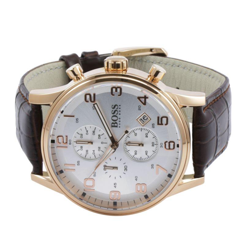 Hugo Boss Aeroliner Chronograph Silver Dial Men's Watch 1512519 - Watches of America #3