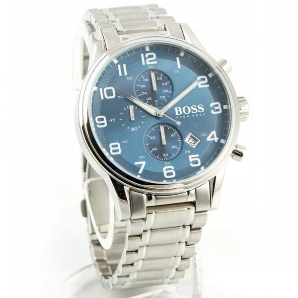 Hugo Boss Aeroliner Chronograph Blue Dial Men's Watch#1513183 - Watches of America #2