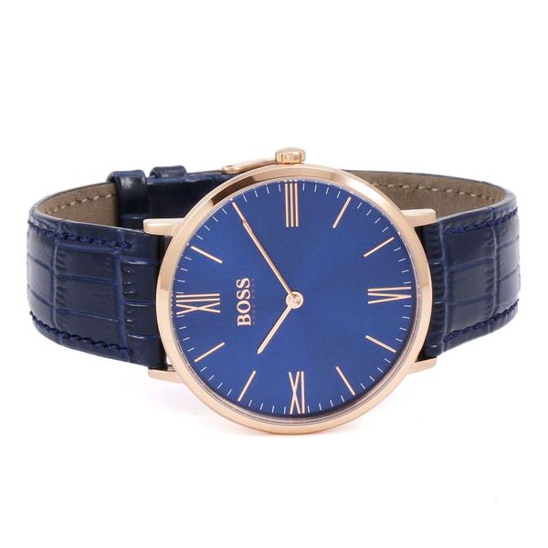 Hugo Boss Jackson Blue Dial Leather Strap Unisex Watch 1513371 - Watches of America #2