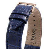 Hugo Boss Jackson Blue Dial Leather Strap Unisex Watch 1513371 - Watches of America #3