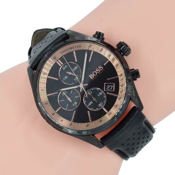 Hugo Boss Grand Prix Chronograph Black Dial Men's Watch 1513550 - Watches of America #8