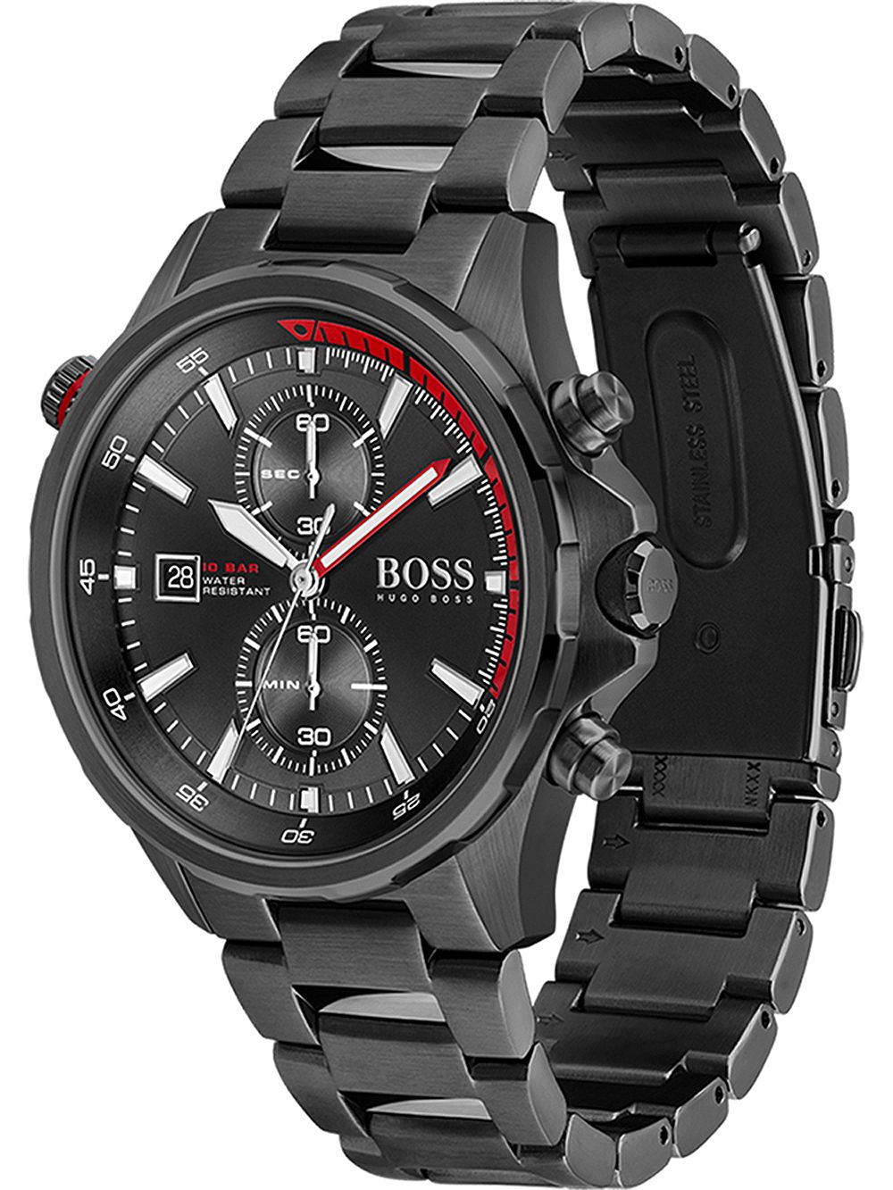 Hugo Boss Globetrotter Black Chronograph Men's Watch 1513825