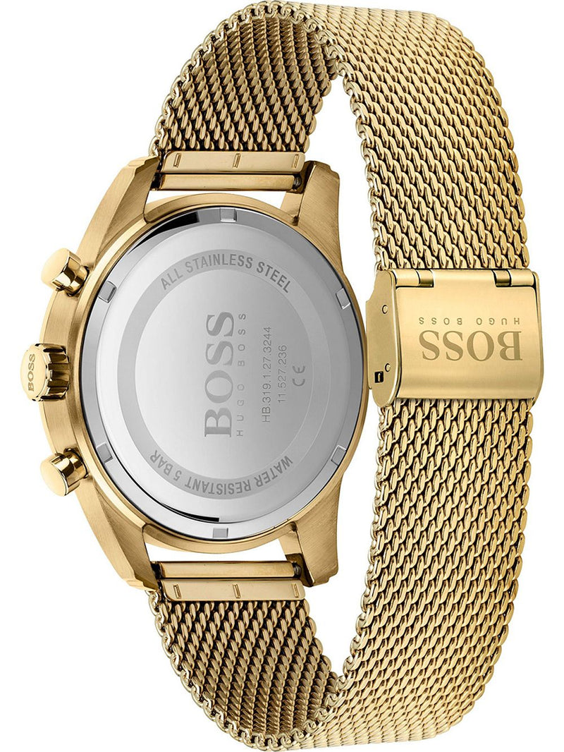 Hugo Boss Skymaster Gold Mesh Men's Watch 1513838 - Watches of America #3