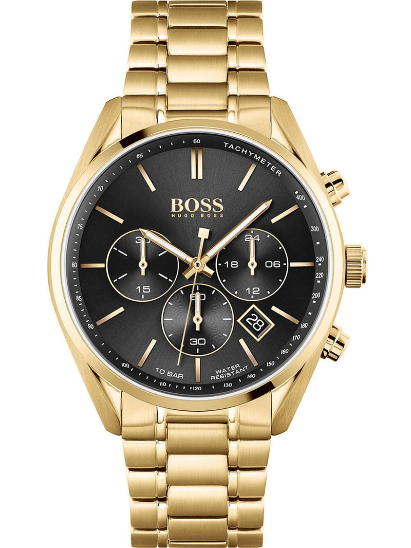 Hugo Boss Champion Gold Chronograph Men's Watch  1513848 - Watches of America