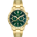 Hugo Boss Allure Green Dial Gold Men's Watch  1513923 - Watches of America