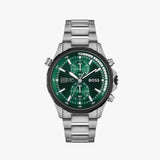 Hugo Boss Globetrotter Green Dial Men's Watch  1513930 - Watches of America